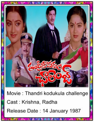 Thandri Kodukula Challenge Telugu Full Movie Krishna, Radha
