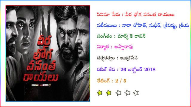 veera bhoga vasantha rayalu movie review