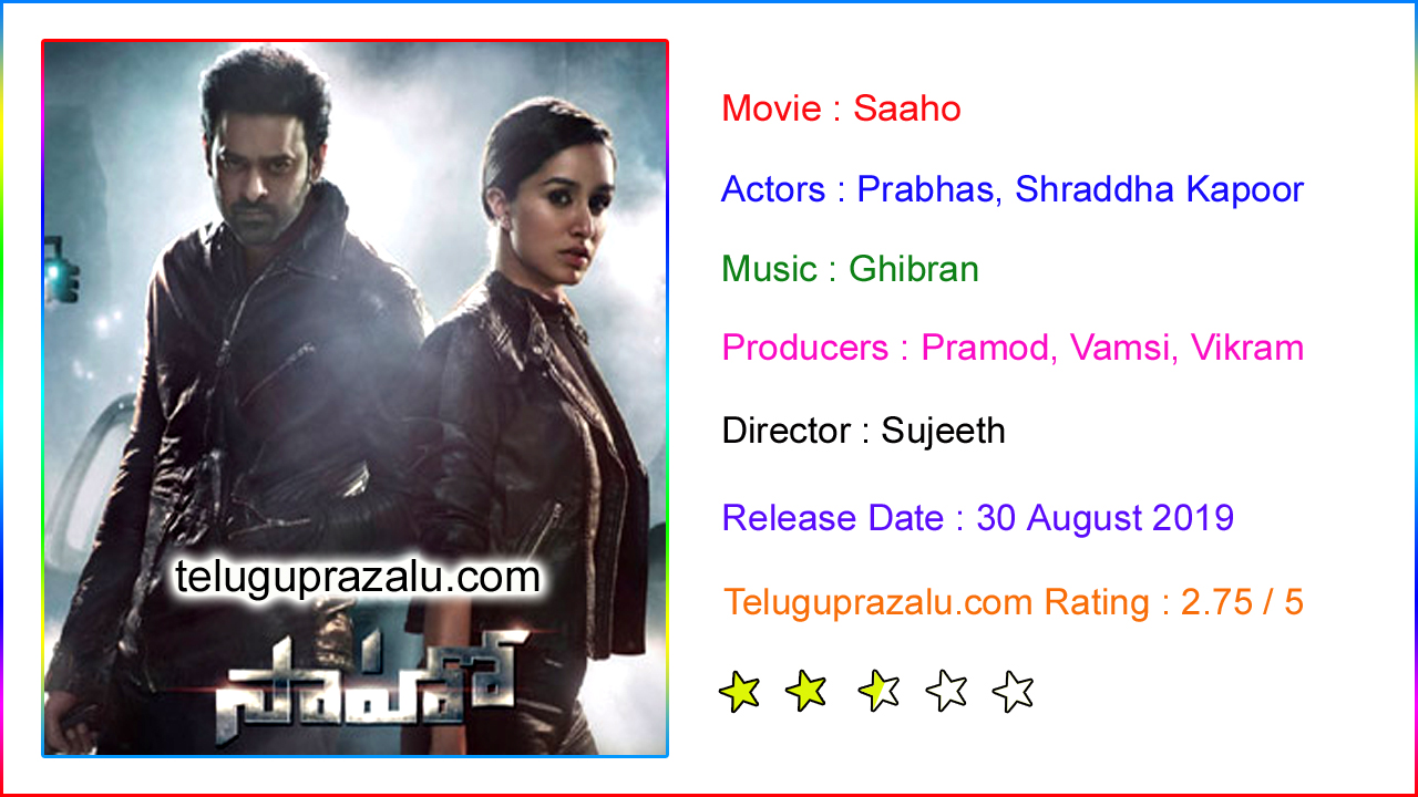 Saaho full movie on sale 2019